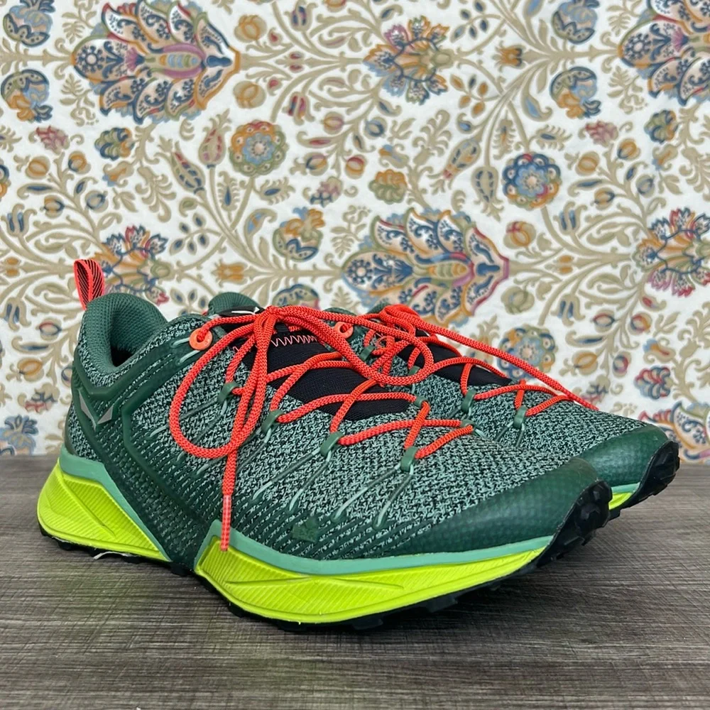 Salewa Women’s Dropline Shoes Hiking Running Sneakers‎ Outdoors Green/Coral 8.5